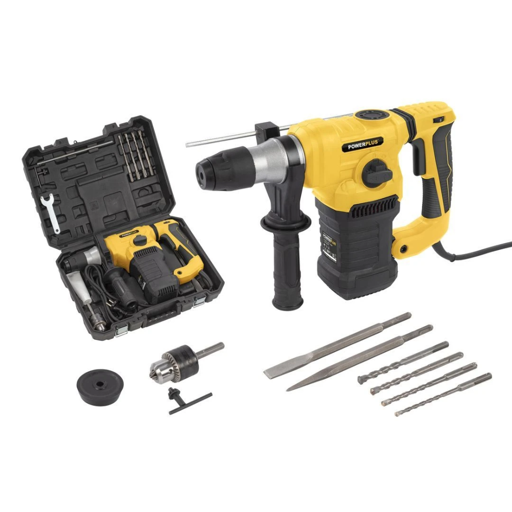 Miniatuur van PowerPlus boorhamer SDS-plus 5J 230V 1500W - set met 7 accessoires (POWX1197)