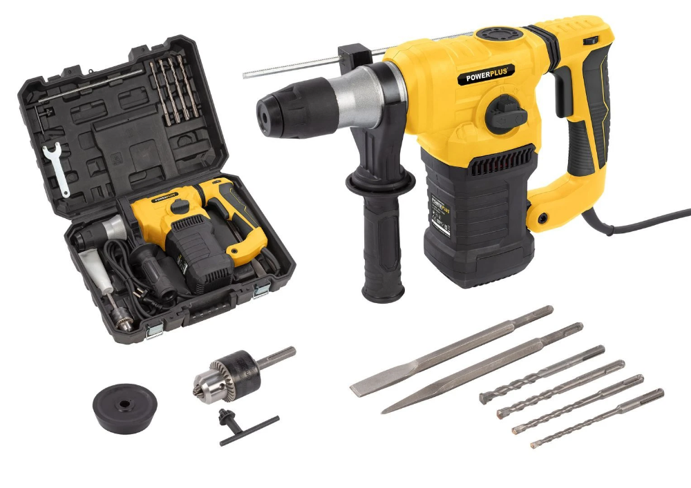 Miniatuur van PowerPlus boorhamer SDS-plus 5J 230V 1500W - set met 7 accessoires (POWX1197)