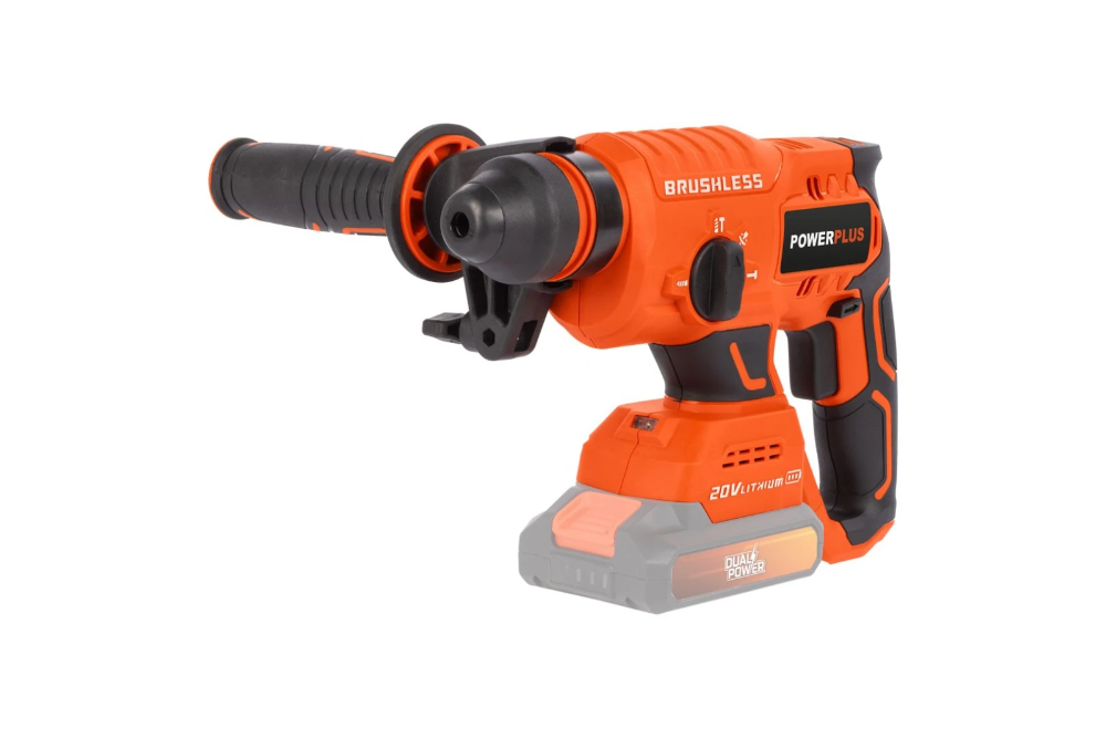 Miniatuur van PowerPlus accu boorhamer SDS-plus 3J 20V Dual Power - set met 5 accessoires (POWDP15630)