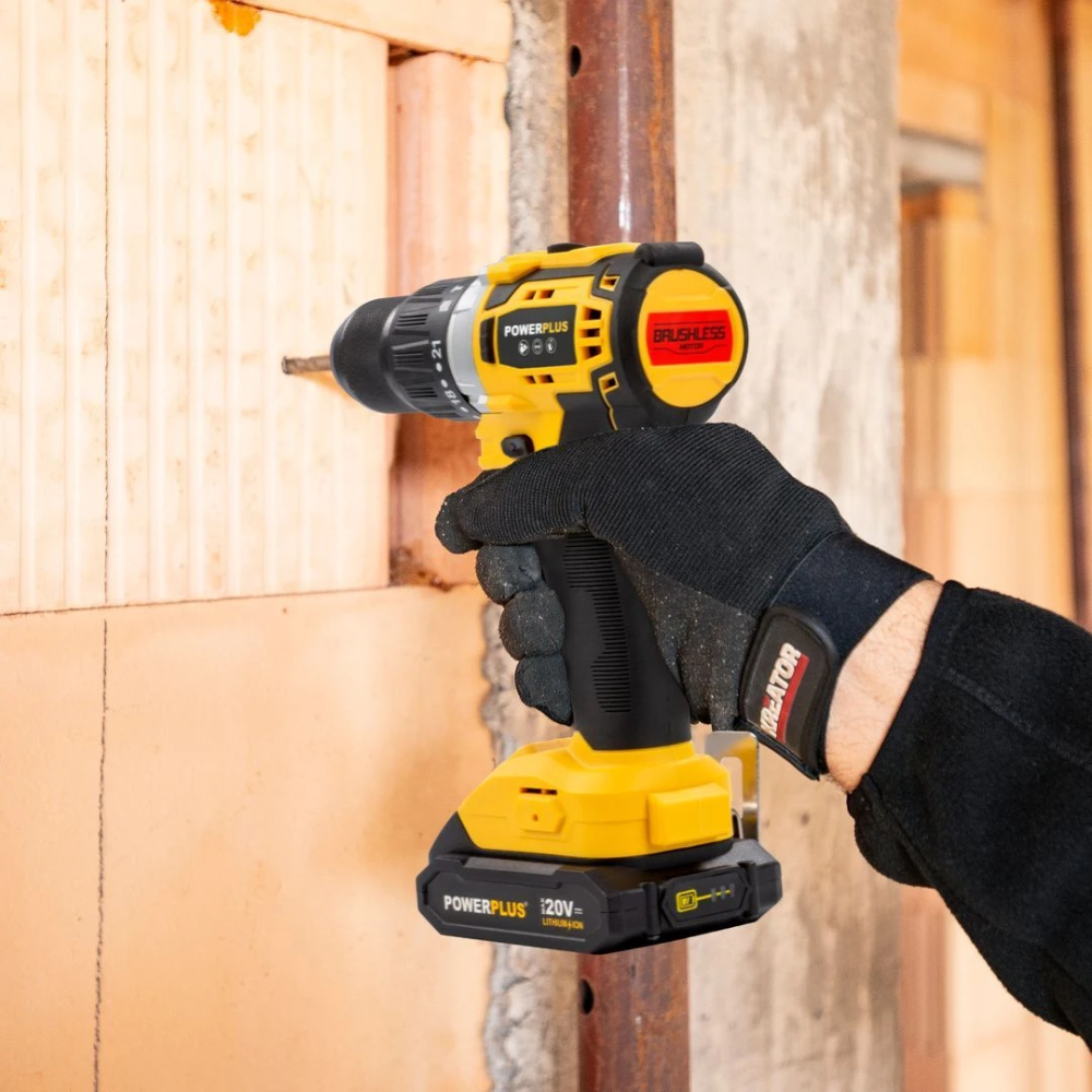 Miniatuur van PowerPlus accu klop- en schroefboormachine 20V met 2x 2.0Ah accu en lader (POWX00512)