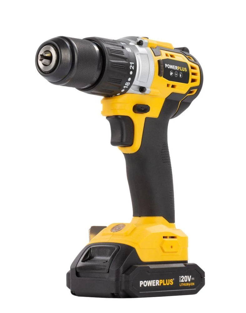 Miniatuur van PowerPlus accu klop- en schroefboormachine 20V met 2x 2.0Ah accu en lader (POWX00512)