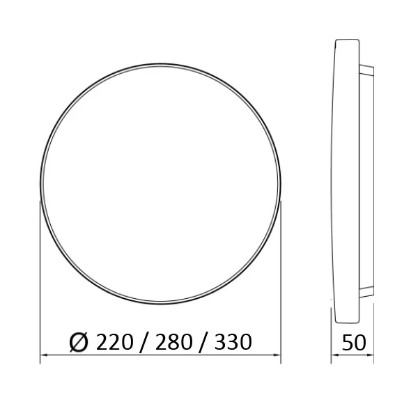 Miniatuur van INTERLight Edge LED plafonnière 13/18W Ø280mm 3000/4000/5700K IP65 (IL-EDGE280)