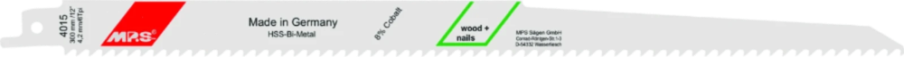 Miniatuur van MPS reciprozaagblad BiM hout en metaal Profi Wood Line lengte 300mm TPI 6 - blister van 5 stuks (4015-5)