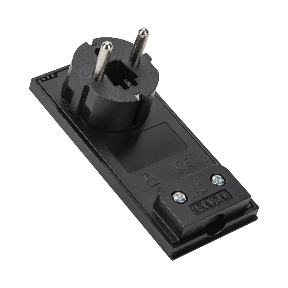 Miniatuur van Fanton stekker extra plat haaks draaibaar zwart (80066)..