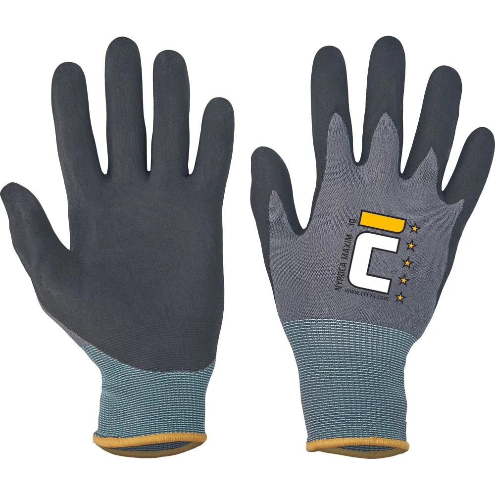 Miniatuur van Cerva Nyroca Maxim nylon flex handschoen met nitril foam coating maat 11 (0108006999110BN)