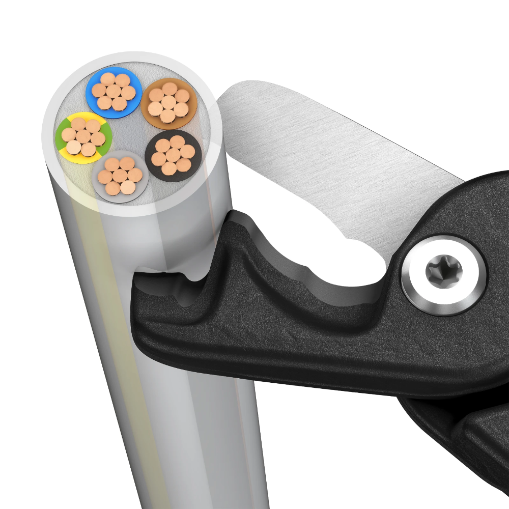 Miniatuur van KNIPEX kabelschaar VDE-geïsoleerd (95 18 225)