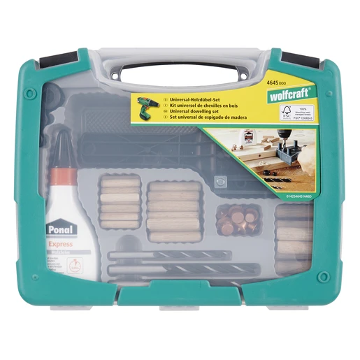 Miniatuur van Wolfcraft universele deuvelset 78-delig in koffer (4645000)