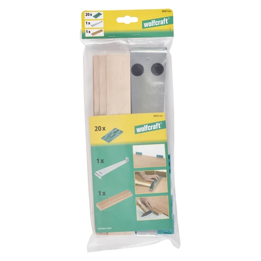 Miniatuur van Wolfcraft laminaat legset met trekijzer - slaghout en 20 wiggen (6931000)