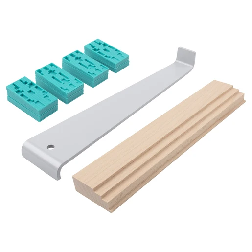 Miniatuur van Wolfcraft laminaat legset met trekijzer - slaghout en 20 wiggen (6931000)