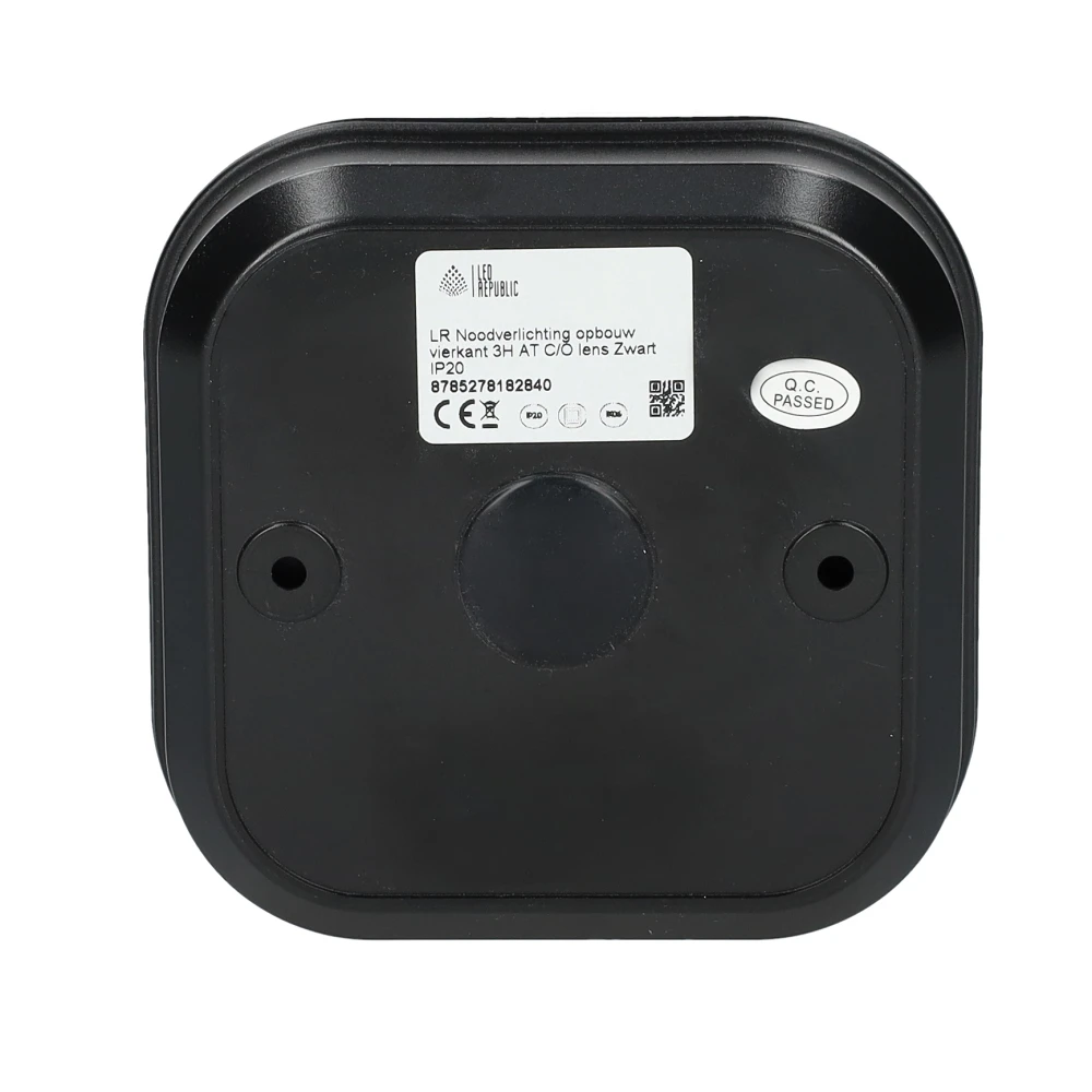 Miniatuur van LED Republic noodverlichting opbouw vierkant 3h autotest IP20 zwart (8785278182840)