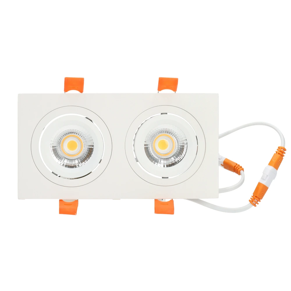 Miniatuur van LED Republic waterdichte inbouwspot vierkant wit 2x 5W 900lm 2700K zaagmaat 2xØ75mm - 175mm x 93mm 2-voudig IP65 (8785278182987)