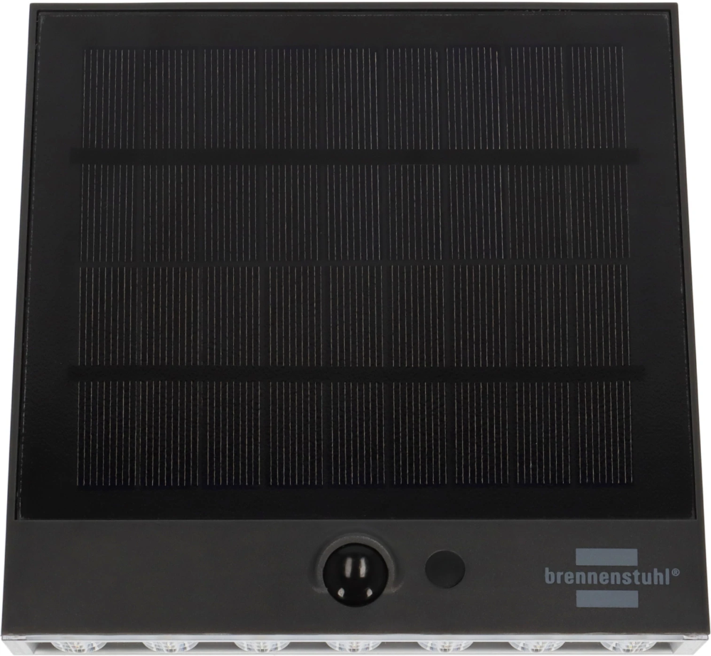 Miniatuur van BRENNENSTUHL LED solar buitenlamp 1000lm koel wit 4000K met bewegingsmelder en schemersensor IP65 - antraciet (1173740001)