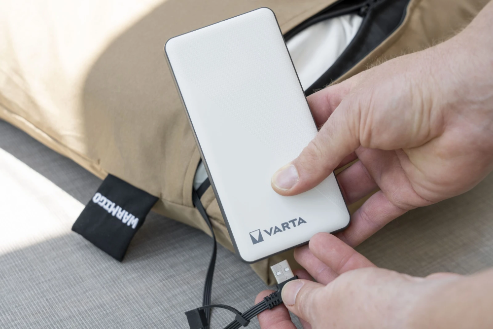 Miniatuur van Eurom Warmigo warmtekussen 45x45 cm tot 75 graden inclusief powerbank 20.000 mAh - taupe (346602)