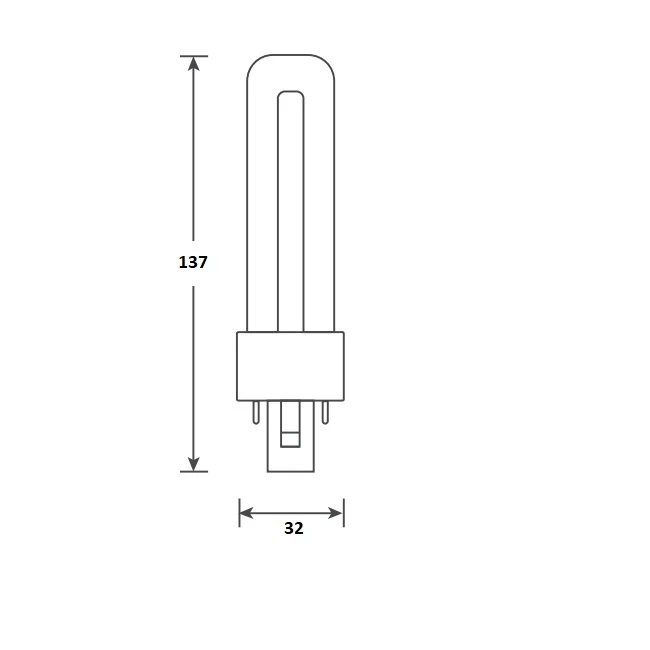 Miniatuur van Bailey LED PL Glass TC-S G23 3W 330lm warm wit 3000K 137mm (146207)