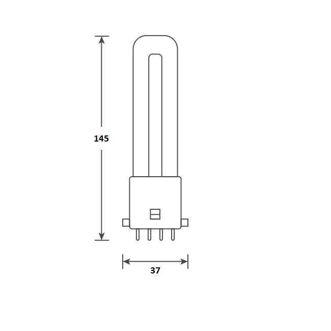 Miniatuur van Bailey LED PL Glass TC- SEL 2G7 4.5W 530lm warm wit 3000K 145mm (146109)