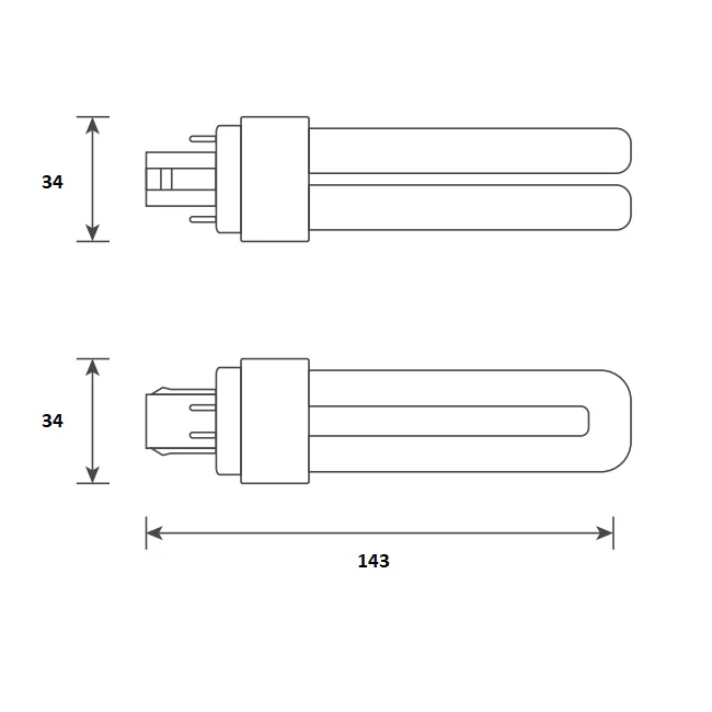 Miniatuur van Bailey LED PL Glass TC-DEL G24q 6W 800lm warm wit 3000K 143mm (146315)