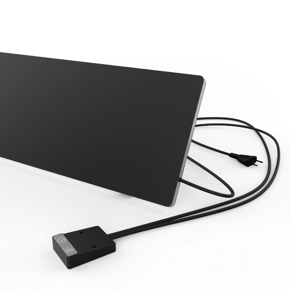 Miniatuur van ETHERMA infrarood bureauverwarming 90W met timer - zwart (46379)