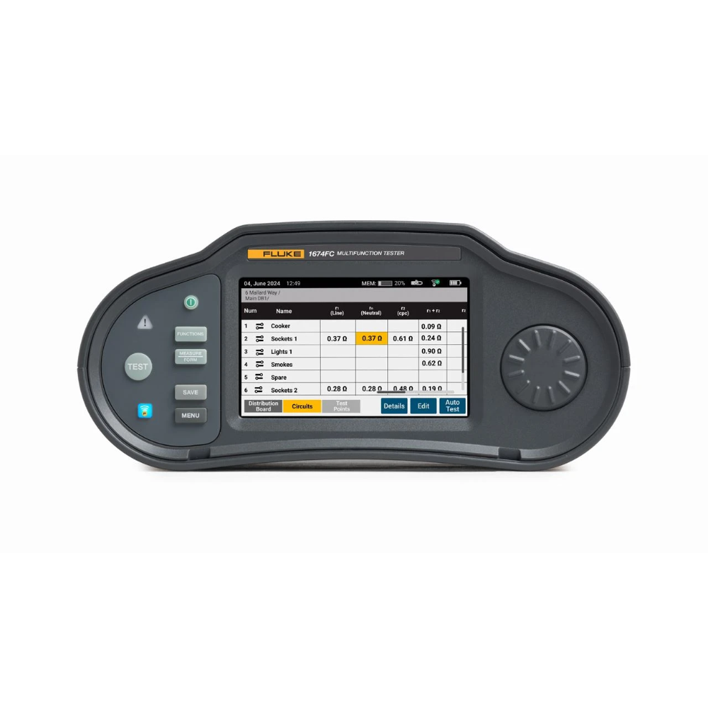 Miniatuur van FLUKE 1674FC SCH multifunctionele installatietester instelbaar max. 660V belasting in draagkoffer (5580841)