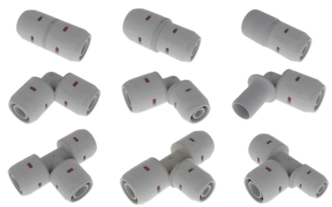 Miniatuur van Henco telescopische reparatie fitting push fit Pro-fit voor meerlagenbuis 16mm (53HPK-16)