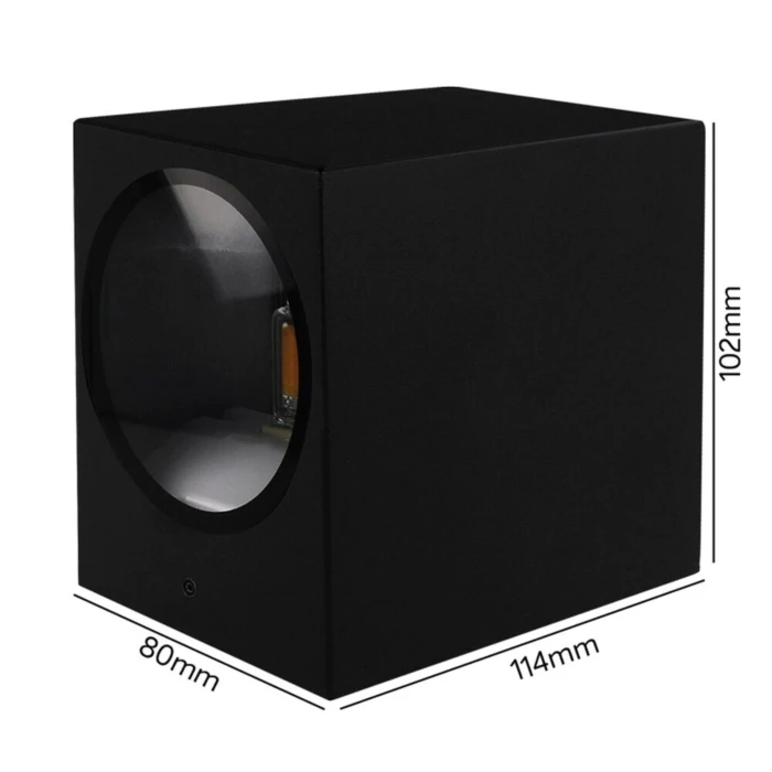 Miniatuur van Yphix Kubbe LED wandlamp up and down GU9 IP44 zwart (50241023)