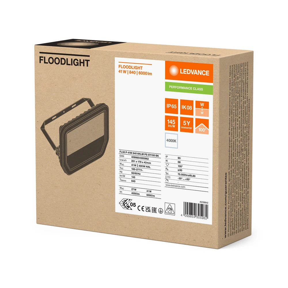 Miniatuur van Ledvance floodlight 41W 4000K IP66 - zwart (4099854305962)
