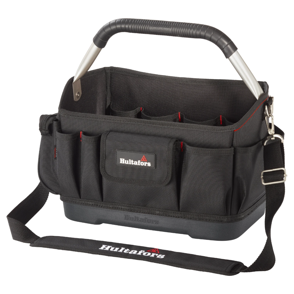 Miniatuur van Hultafors gereedschapstas Ergonomic met metalen handvat en riem 35-vaks 27x50x30mm - zwart (HU590110)