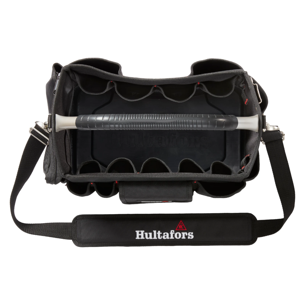 Miniatuur van Hultafors gereedschapstas Ergonomic met metalen handvat en riem 35-vaks 27x50x30mm - zwart (HU590110)