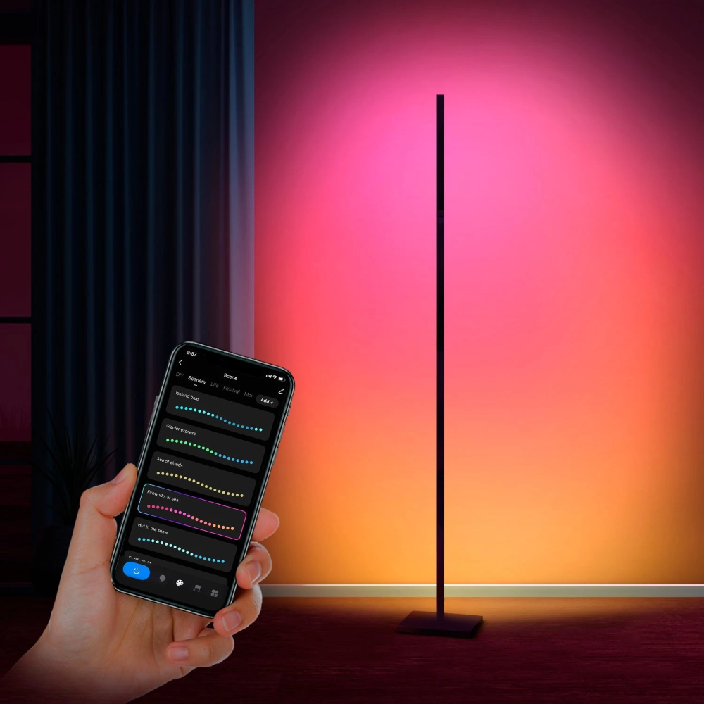 Miniatuur van Calex Smart LED vloerlamp RGB en CCT 580lm lP20 - dimbaar (5301001300)