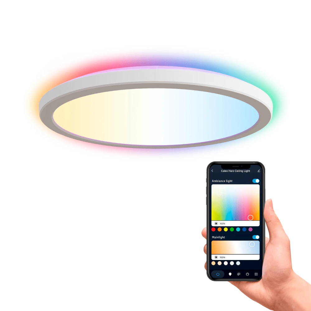 Miniatuur van Calex Smart Halo LED plafondlamp RGB en CCT 22W 2200lm IP54 - dimbaar (5301000600)