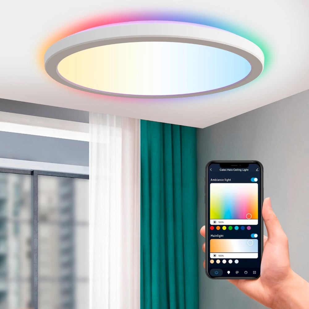 Miniatuur van Calex Smart Halo LED plafondlamp RGB en CCT 22W 2200lm IP54 - dimbaar (5301000600)