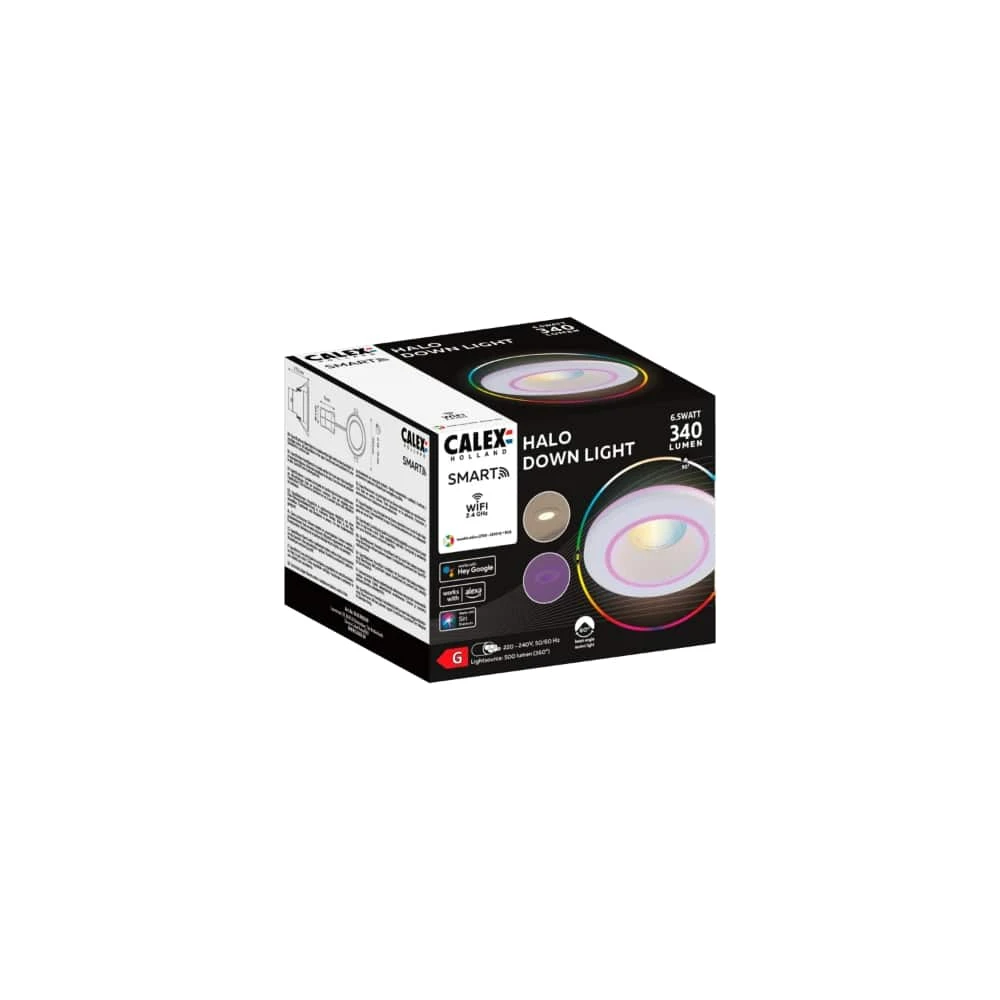 Miniatuur van Calex Smart Halo LED inbouwspot RGB en CCT 6.5W 500lm IP44 - dimbaar (5301001100)