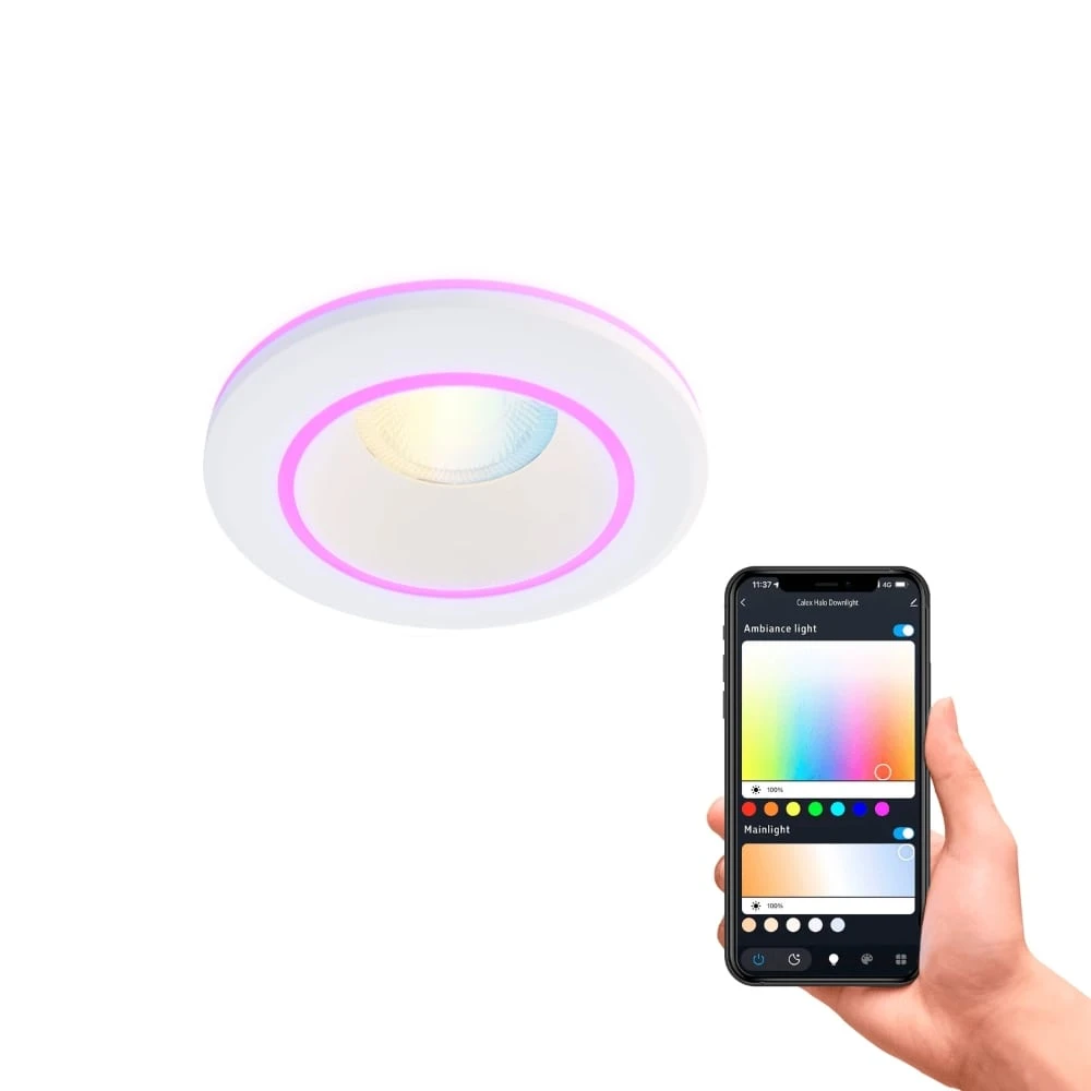 Miniatuur van Calex Smart Halo LED inbouwspot RGB en CCT 6.5W 500lm IP44 - dimbaar (5301001100)