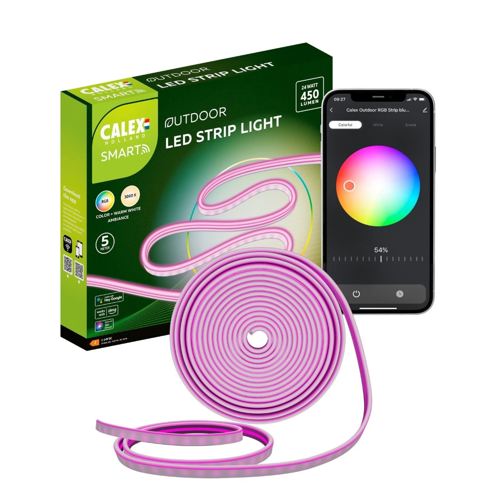 Miniatuur van Calex Smart Outdoor LED buitenstrip RGB 3000K IP44 - 5 meter (429290)
