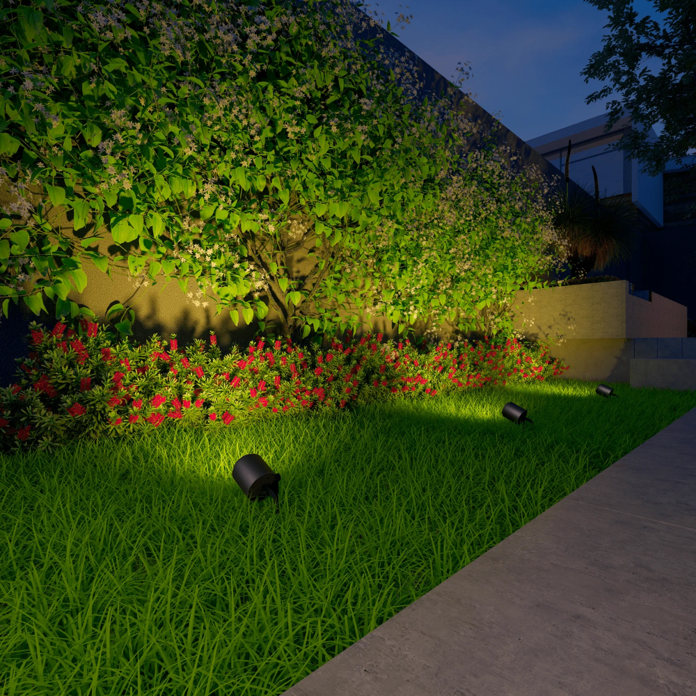 Miniatuur van Calex Smart Outdoor grondspots RGB en CCT 24V 9W 330lm IP44 - per 3 stuks (5401001400)