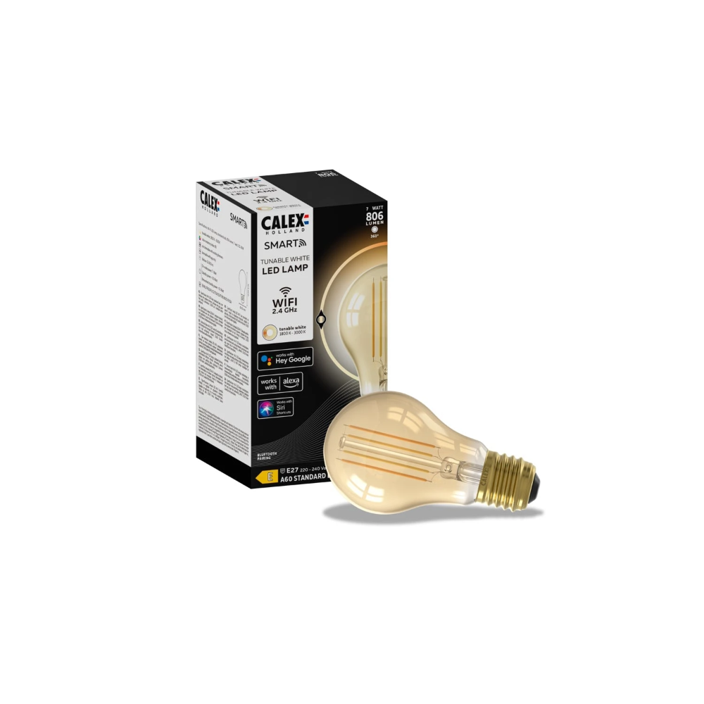 Miniatuur van Calex Smart LED lamp filament standaard E27 CCT 7W 806lm - dimbaar (5101002100)