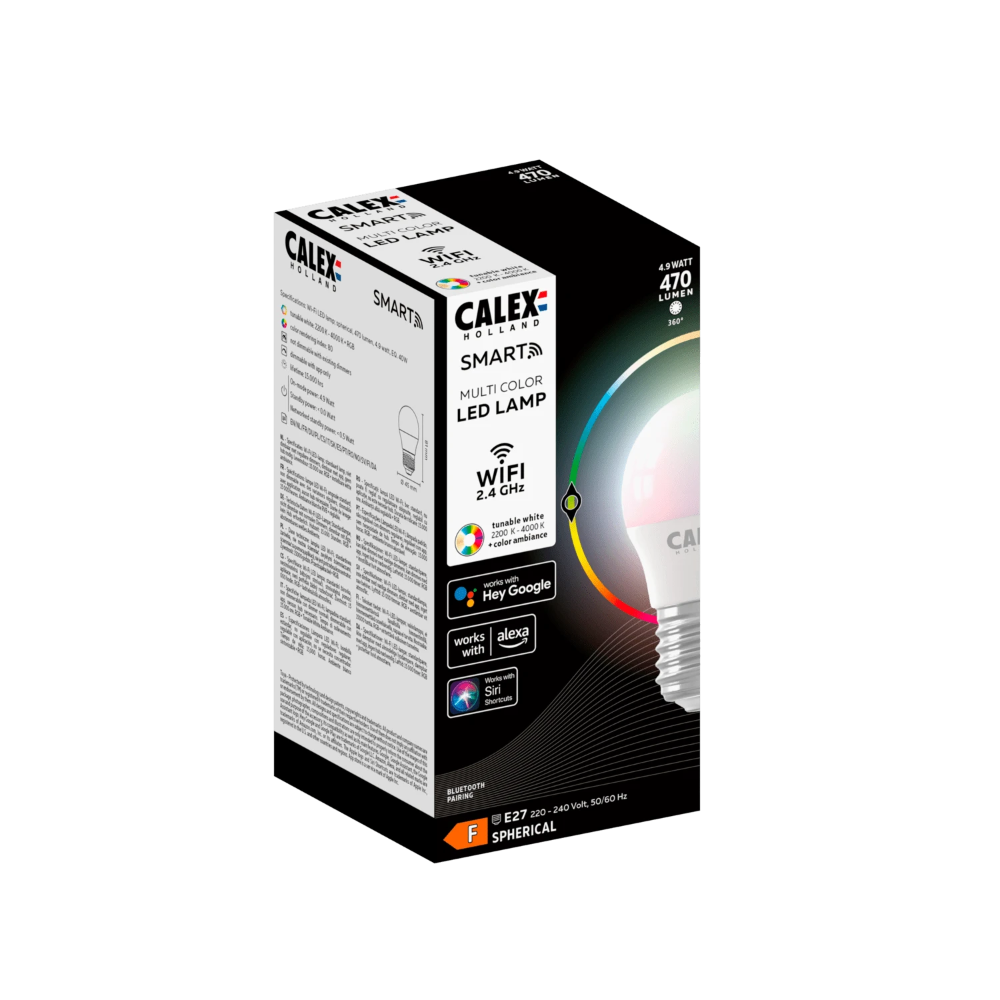 Miniatuur van Calex Smart LED lamp RGB en E27 CCT 9.4W 470lm - dimbaar (429122)