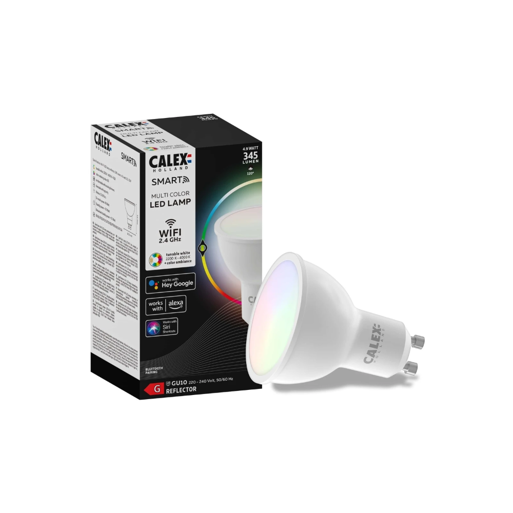Miniatuur van Calex Smart LED lamp reflector GU10 RGB en CCT 4.9W 345lm - dimbaar (5001002600)