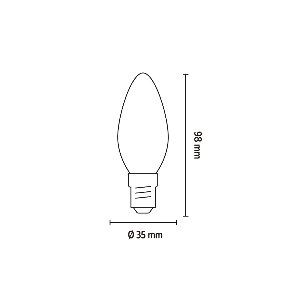 Miniatuur van Calex Smart LED lamp kaars E14 RGB en CCT 4.9W 470lm - dimbaar (429008.2)