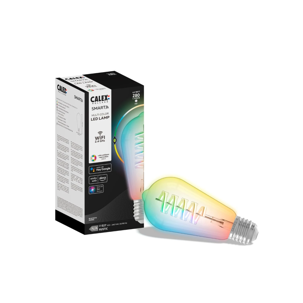 Miniatuur van Calex Smart LED lamp filament E27 RGB 4.9W 280lm - dimbaar (5101000800)