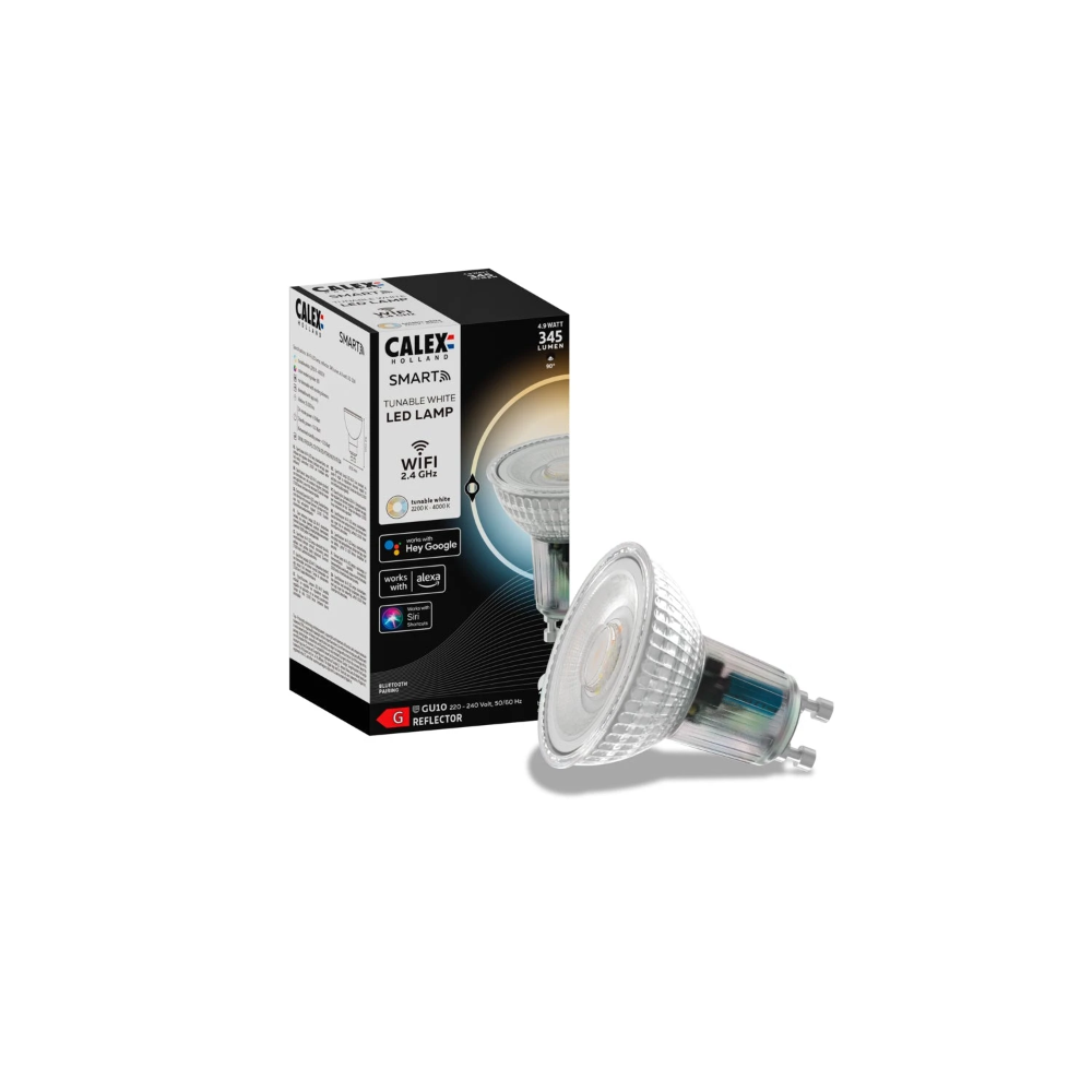 Miniatuur van Calex Smart LED lamp reflector GU10 RGB en CCT 4.9W 345lm - dimbaar (5001003200)