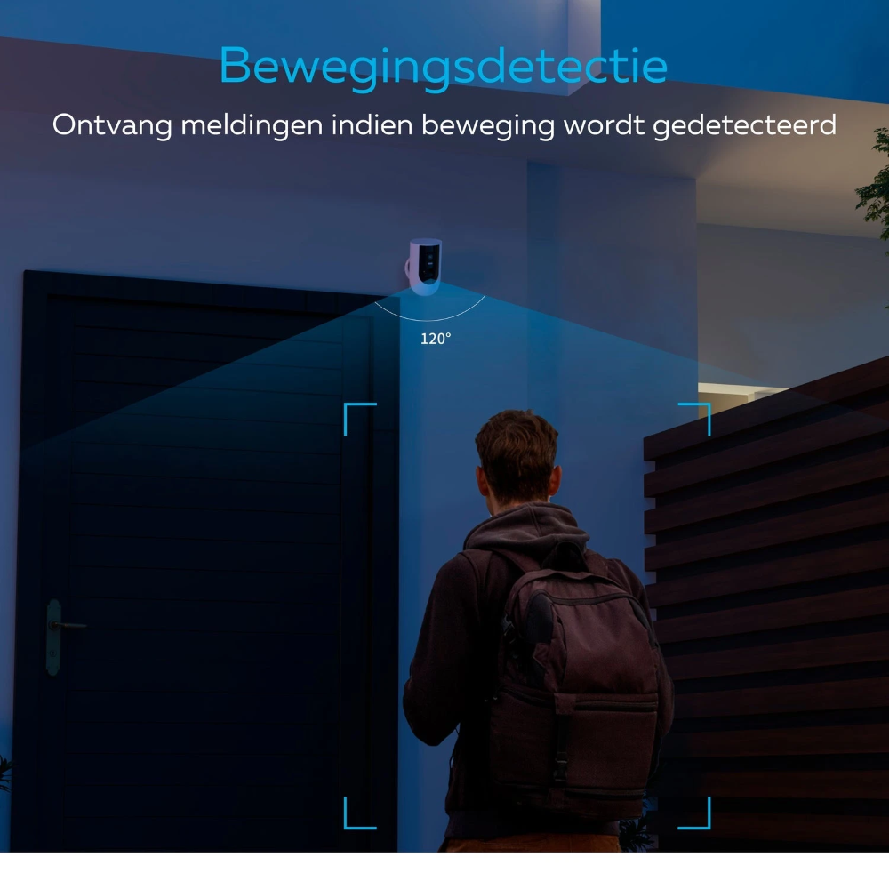 Miniatuur van Calex Smart beveiligingscamera draadloos op batterij voor buiten 2K IP44 (5501000700)