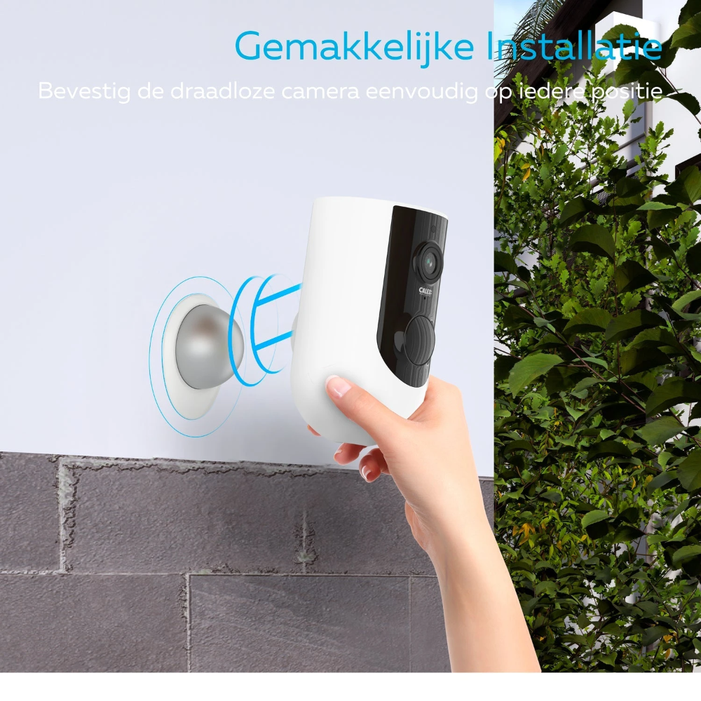Miniatuur van Calex Smart beveiligingscamera draadloos op batterij voor buiten 2K IP44 (5501000700)