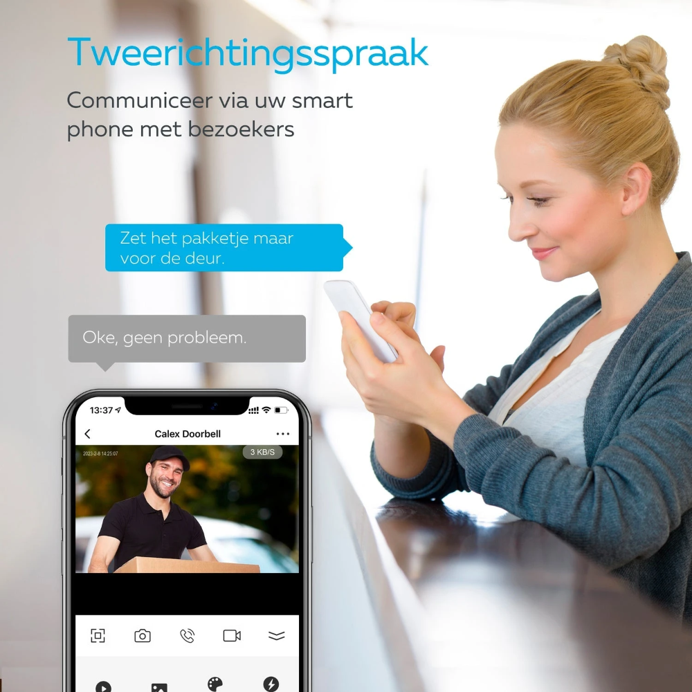 Miniatuur van Calex beveiliginscamera voor buiten 2K IP44 (5501000600)