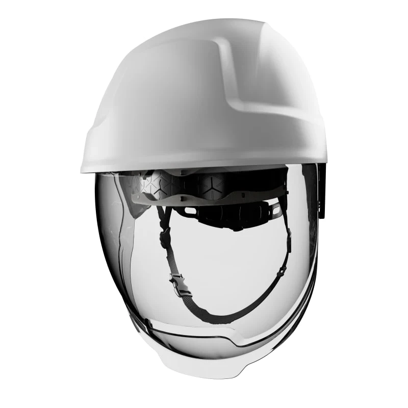 Miniatuur van Friedrich VDE veiligheidshelm wit met geintegreerd vizier E-PRO klasse 1 (412018)