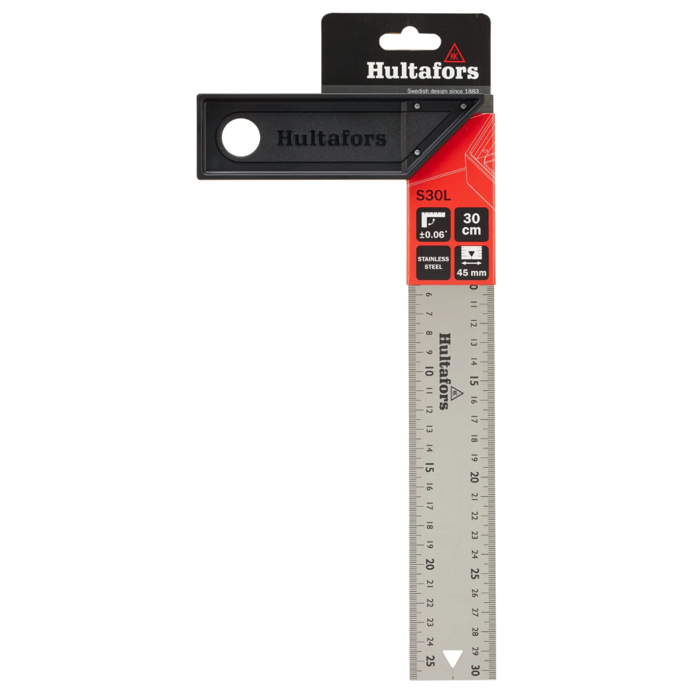 Miniatuur van Hultafors winkelhaak ABS/RVS S30L 300 mm (310503)