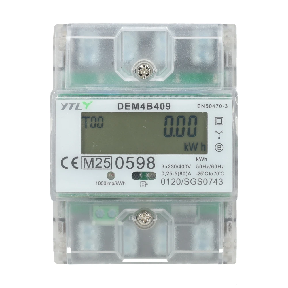 Miniatuur van EMAT kWh meter 80A 3-fase digitaal MID (85008005)