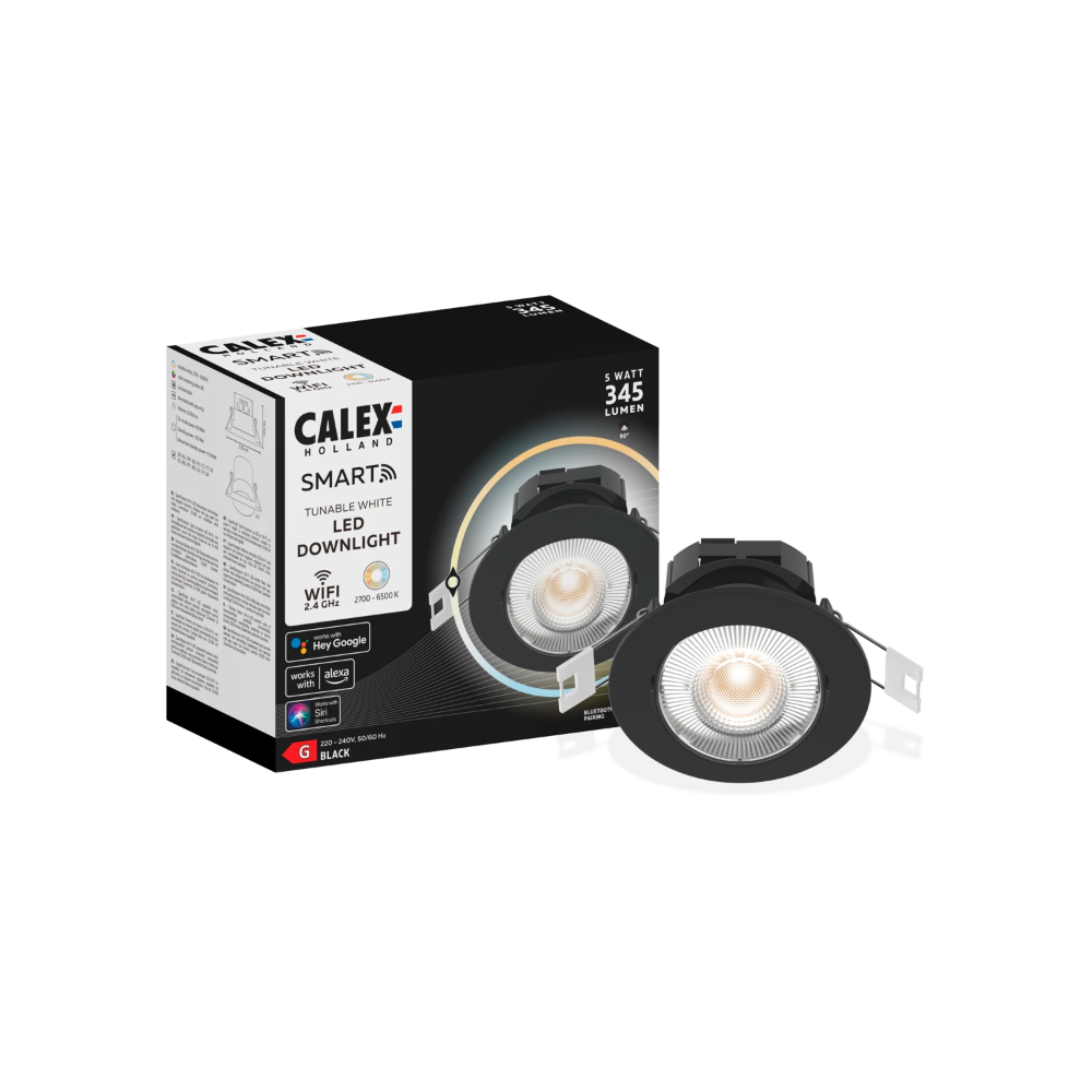 Miniatuur van Calex Smart LED inbouwspot CCT 4.9W 345lm IP21 - dimbaar (5601000100)