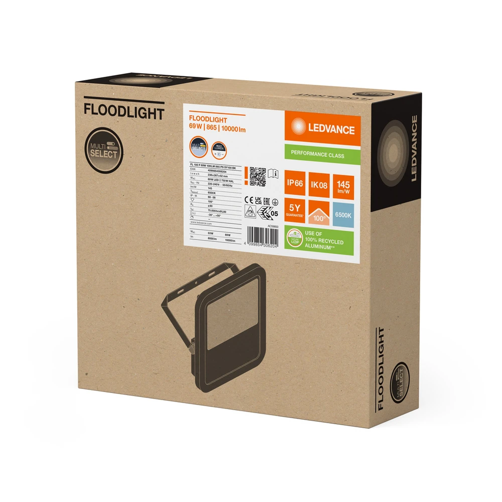 Miniatuur van Ledvance LED schijnwerper 69W 10.000lm daglicht 6500K IP65 (4099854306204)