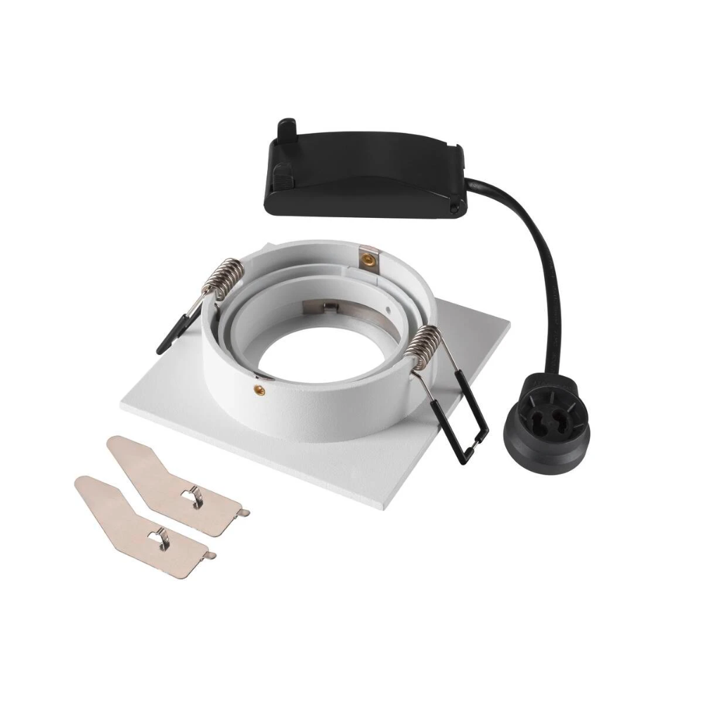 Miniatuur van SLV inbouwspot GU10 10W vierkant kantelbaar zaagmaat 75mm wit (1007377)