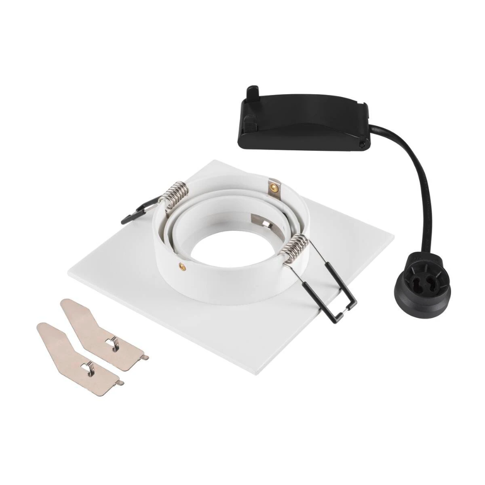 Miniatuur van SLV inbouwspot XL GU10 10W vierkant kantelbaar zaagmaat 75mm wit (1007627)